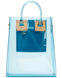 Синяя большая сумка от Sophie Hulme