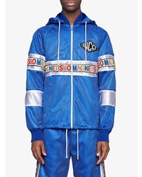 Мужская синяя ветровка от Gucci