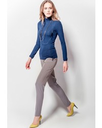 Женская синяя водолазка от LO