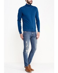 Мужская синяя водолазка от Trussardi Jeans