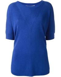 Синяя вязаная блузка от Diane von Furstenberg