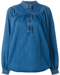Синяя джинсовая блузка от Chloé