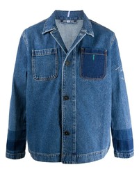 Мужская синяя джинсовая куртка-рубашка от McQ