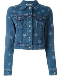 Женская синяя джинсовая куртка со звездами от Valentino