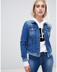 Женская синяя джинсовая куртка от Armani Exchange