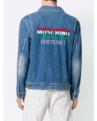 Мужская синяя джинсовая куртка от Moschino