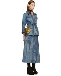 Женская синяя джинсовая куртка от Saint Laurent