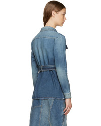 Женская синяя джинсовая куртка от Saint Laurent