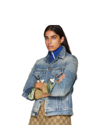 Женская синяя джинсовая куртка от Gucci