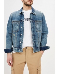 Мужская синяя джинсовая куртка от Calvin Klein Jeans