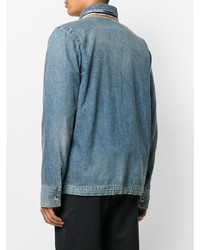 Мужская синяя джинсовая куртка от Sacai