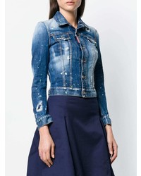 Женская синяя джинсовая куртка от Dsquared2