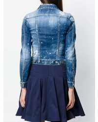 Женская синяя джинсовая куртка от Dsquared2