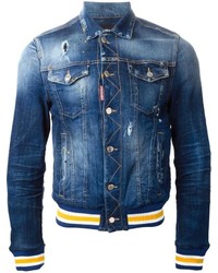 Мужская синяя джинсовая куртка от DSQUARED2