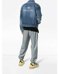 Мужская синяя джинсовая куртка от Balenciaga