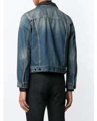 Мужская синяя джинсовая куртка от Saint Laurent