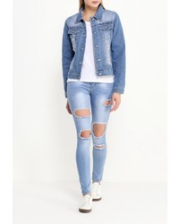 Женская синяя джинсовая куртка от G&amp;G