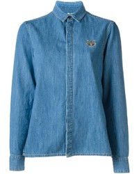 Женская синяя джинсовая куртка от Kenzo