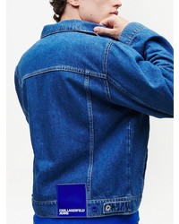 Мужская синяя джинсовая куртка от KARL LAGERFELD JEANS