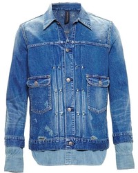 Мужская синяя джинсовая куртка от Miharayasuhiro