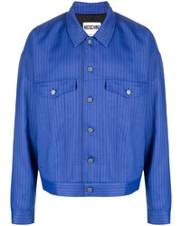 Мужская синяя джинсовая куртка от Moschino