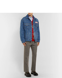 Мужская синяя джинсовая куртка от Gucci