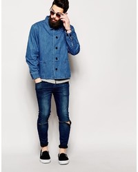 Мужская синяя джинсовая куртка от WÅVEN