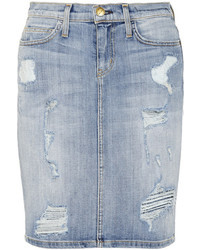 Синяя джинсовая мини-юбка от Current/Elliott