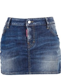 Синяя джинсовая мини-юбка от DSquared