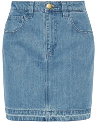 Синяя джинсовая мини-юбка