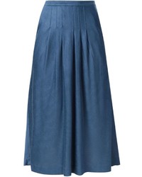 Синяя джинсовая пышная юбка