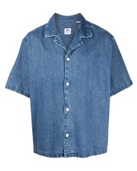 Мужская синяя джинсовая рубашка с коротким рукавом от Levi's