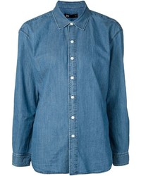 Женская синяя джинсовая рубашка от 3x1
