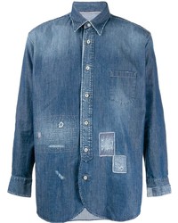 Мужская синяя джинсовая рубашка от Al Duca D’Aosta 1902