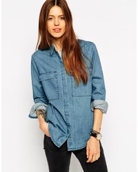 Женская синяя джинсовая рубашка от Asos