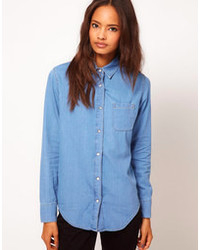 Женская синяя джинсовая рубашка от Asos