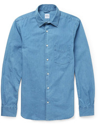 Мужская синяя джинсовая рубашка от Aspesi
