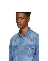Мужская синяя джинсовая рубашка от Ralph Lauren Purple Label