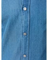 Мужская синяя джинсовая рубашка от Hugo Boss
