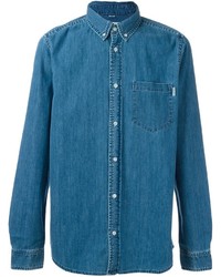 Мужская синяя джинсовая рубашка от Carhartt