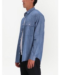 Мужская синяя джинсовая рубашка от Armani Exchange