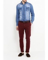 Мужская синяя джинсовая рубашка от Chromosome