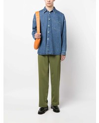Мужская синяя джинсовая рубашка от Marni