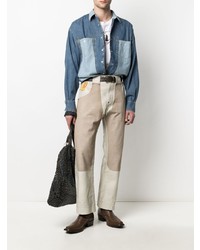 Мужская синяя джинсовая рубашка от Diesel