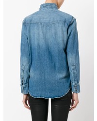 Женская синяя джинсовая рубашка от Current/Elliott