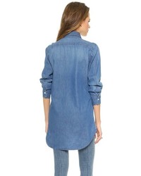 Женская синяя джинсовая рубашка от BB Dakota