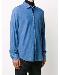 Мужская синяя джинсовая рубашка от DSQUARED2