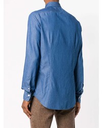 Мужская синяя джинсовая рубашка от Alessandro Gherardi