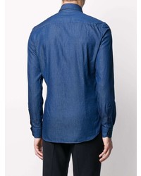 Мужская синяя джинсовая рубашка от Fay