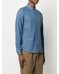 Мужская синяя джинсовая рубашка от PS Paul Smith